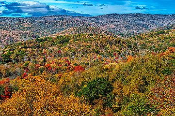 Image showing autumn drive on blue ridge parkway