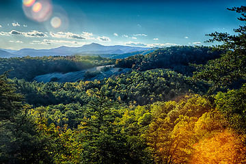 Image showing stone mountain north carolina scenery during autumn season