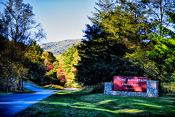 Image showing stone mountain north carolina scenery during autumn season