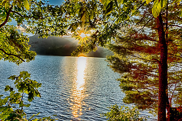 Image showing lake santeetlah scenery in great smoky mountains