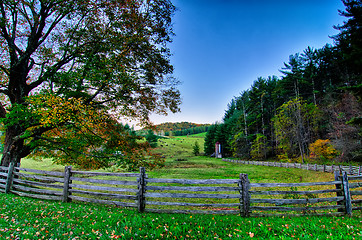 Image showing driving through  blue ridge mountains national park 