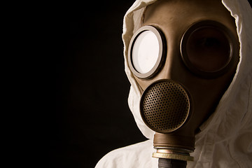 Image showing Person in gas mask