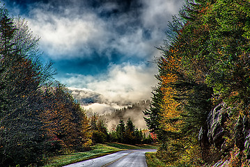 Image showing autumng season in the smoky mountains