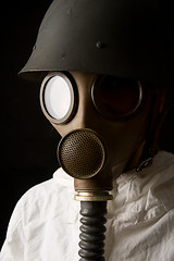 Image showing Person in gas mask