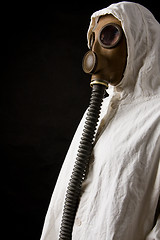 Image showing Person in gas mask