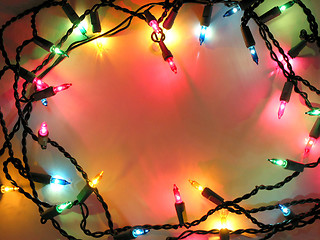 Image showing Christmas lights frame