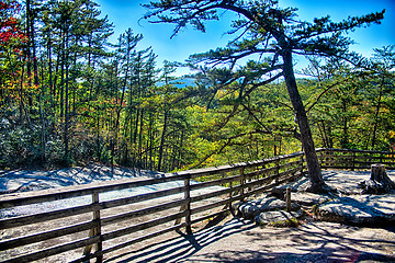 Image showing stone mountain north carolina scenery during autumn season