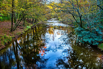 Image showing stone mountain north carolina scenery during autumn season