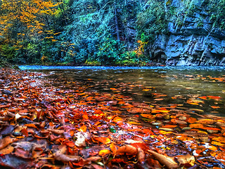 Image showing autumn drive on blue ridge parkway