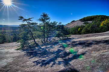 Image showing stone mountain north carolina scenery during autumn season