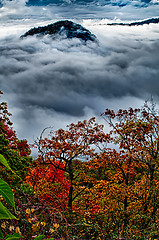 Image showing autumn drive on blue ridge parkway