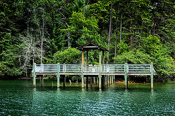 Image showing lake santeetlah scenery in great smoky mountains