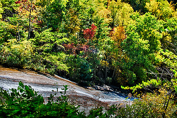 Image showing stone mountain north carolina scenery during autumn season