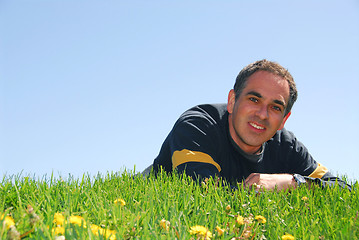 Image showing Man on grass