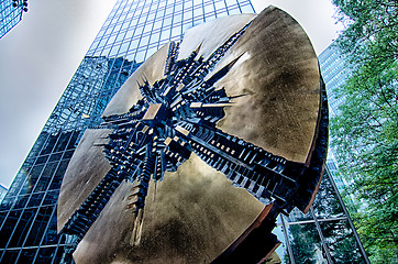 Image showing sculpture in uptown charlotte grande disk