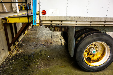 Image showing industrial unloading dock for trucks