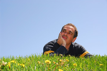 Image showing Man on grass