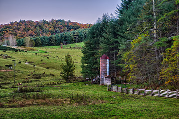 Image showing driving through  blue ridge mountains national park 