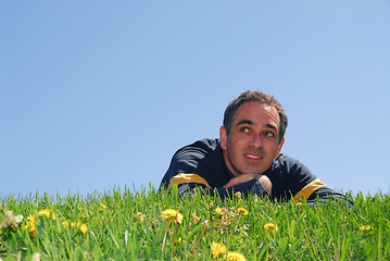 Image showing Man on grass