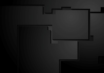 Image showing Black corporate geometric background