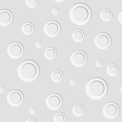 Image showing Grey paper circles seamless pattern design