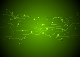 Image showing Abstract green technology background