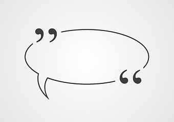 Image showing Quote blank speech bubble abstract design