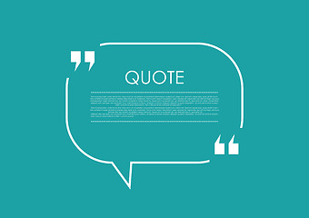 Image showing Quote blank speech bubble abstract bright design