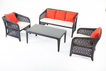 Image showing Suite Of Wicker Furniture