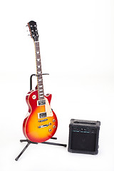 Image showing Electric Guitar And The Amplifier