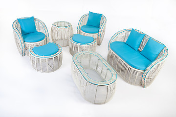 Image showing Suite Of Wicker Furniture