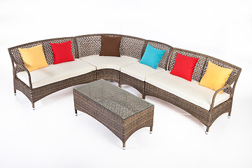 Image showing Suite Of Wicker Furniture