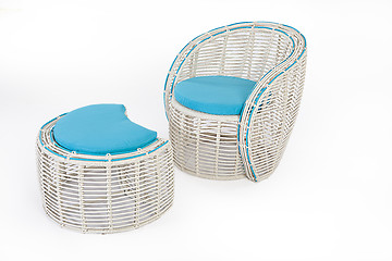 Image showing Suite Of Wicker Furniture