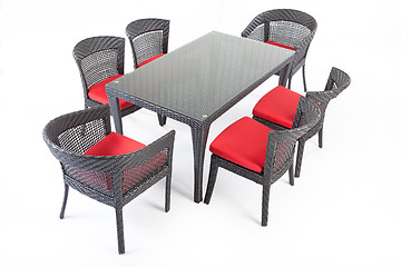 Image showing Suite Of Wicker Furniture