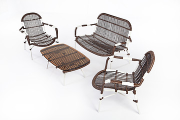 Image showing Suite Of Wicker Furniture