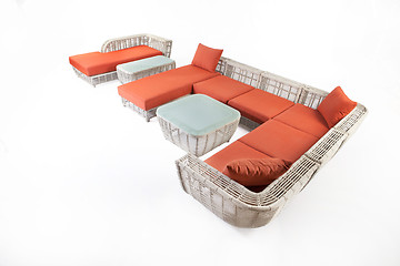 Image showing Suite Of Wicker Furniture