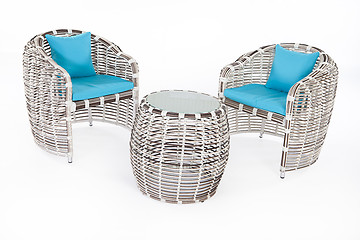 Image showing Suite Of Wicker Furniture