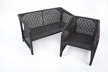 Image showing Suite Of Wicker Furniture