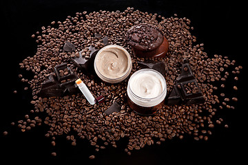 Image showing Cosmetic Cream And Coffee