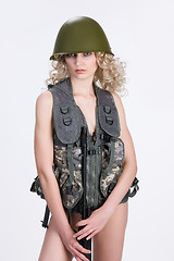 Image showing Military Girl