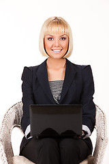 Image showing Young Woman With Notebook