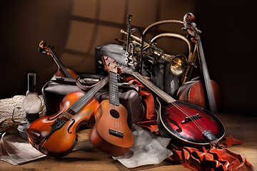 Image showing Still Life With Musical Instruments