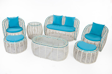 Image showing Suite Of Wicker Furniture