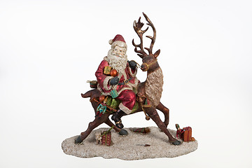 Image showing Santa On Deer
