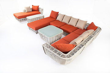 Image showing Suite Of Wicker Furniture