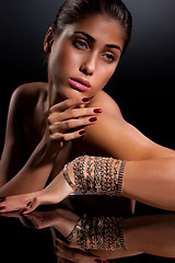 Image showing Young Woman With Bracelets