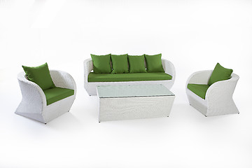 Image showing Suite Of Wicker Furniture