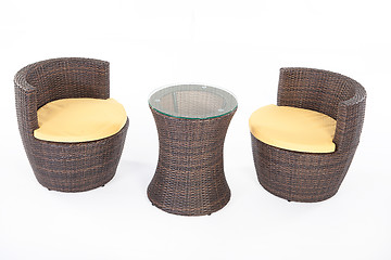 Image showing Suite Of Wicker Furniture