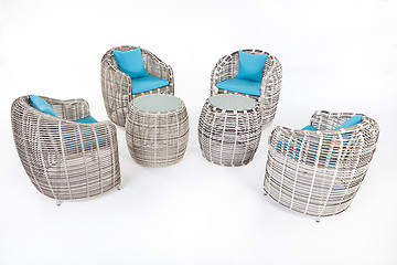 Image showing Suite Of Wicker Furniture