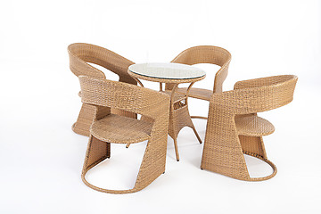 Image showing Suite Of Wicker Furniture